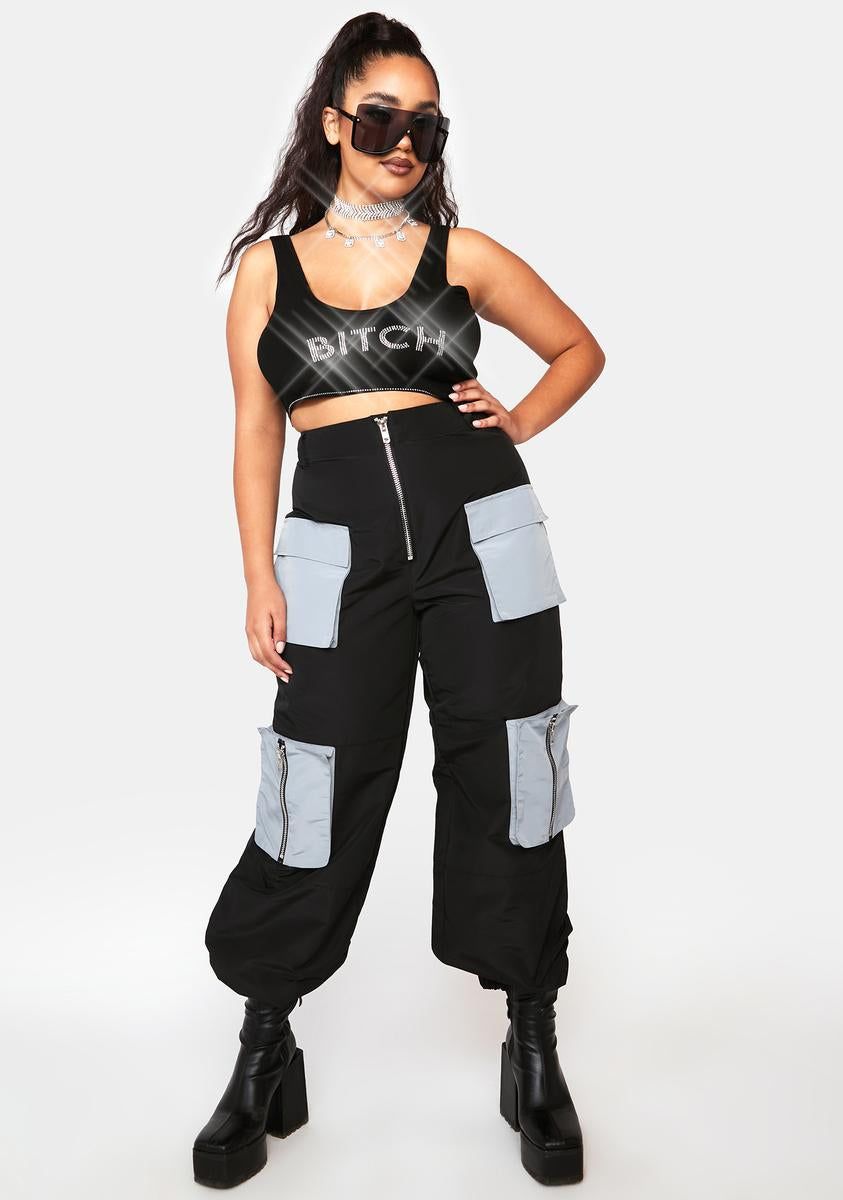 Plus Icy Babe Rhinestone Tank Top sold by Dolls Kill product image thumbnail 3