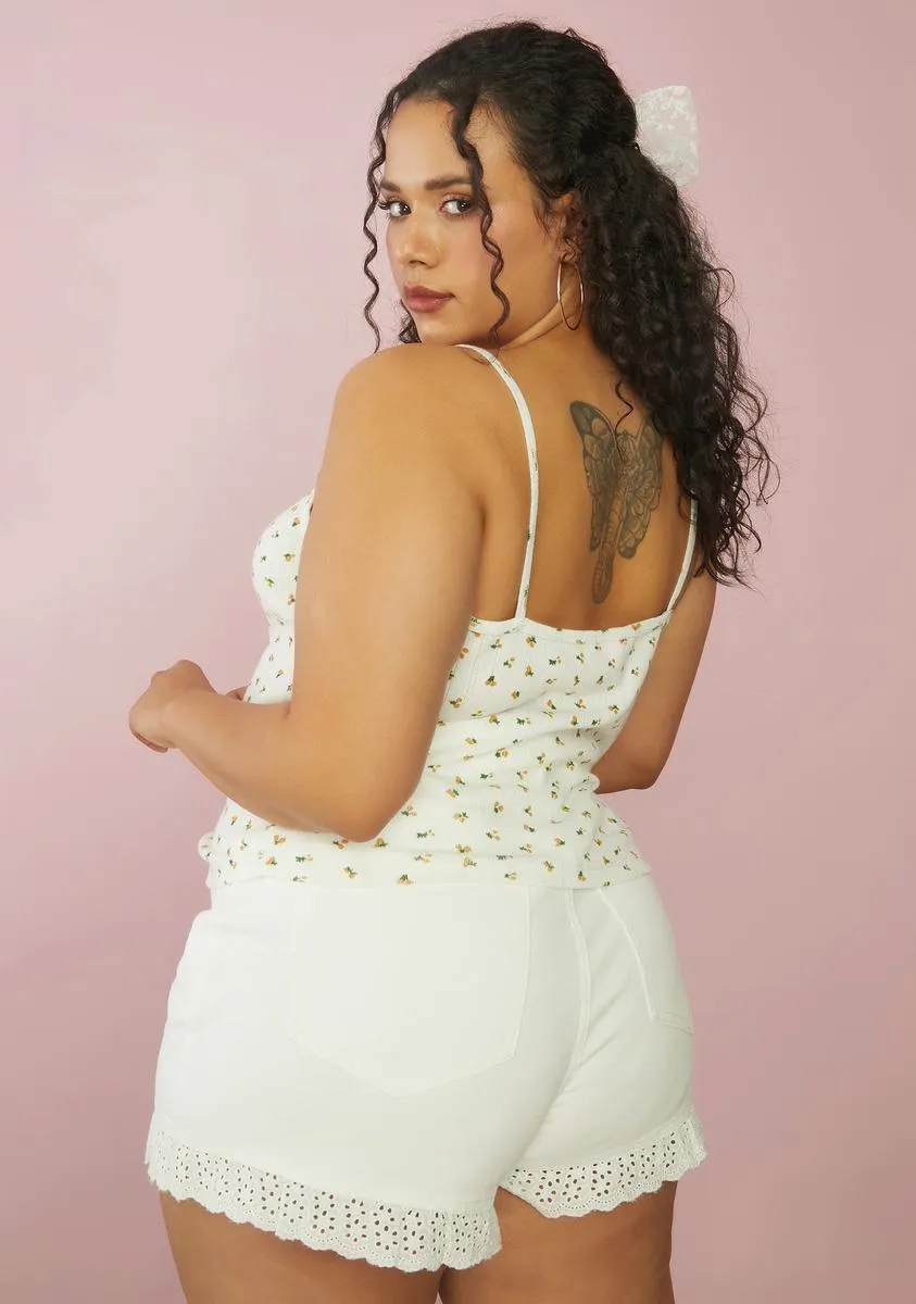 Gotta Flutter My Lashes Pointelle Tank sold by Dolls Kill product image thumbnail 4