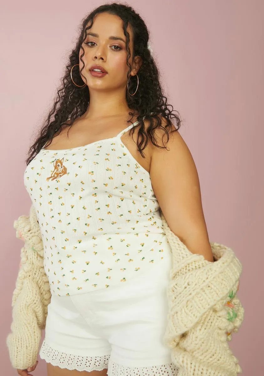 Gotta Flutter My Lashes Pointelle Tank sold by Dolls Kill