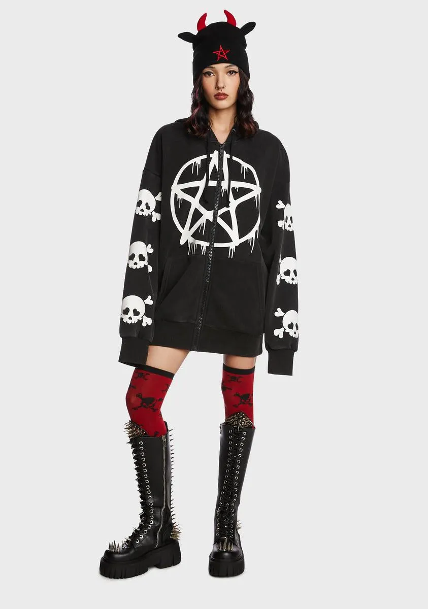 Malicious Contempt Oversized Hoodie sold by Dolls Kill product image thumbnail 5