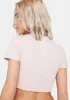 Short Sleeve Pink Crop Top sold by Dolls Kill