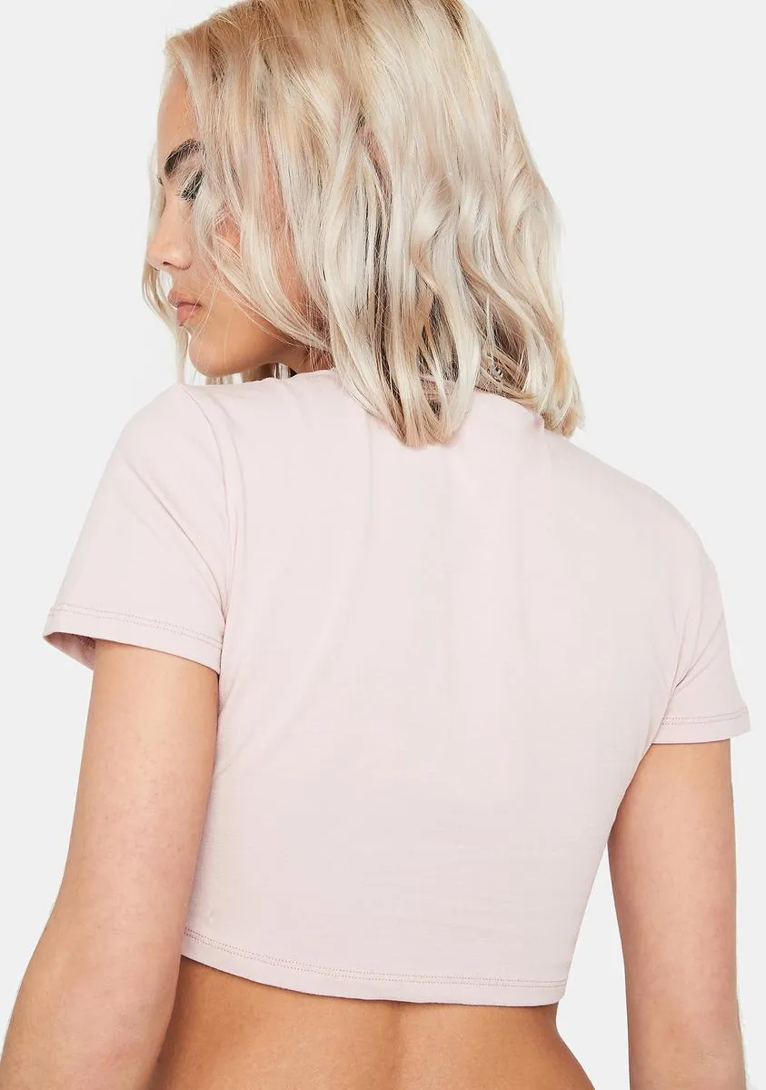 Short Sleeve Pink Crop Top sold by Dolls Kill product image thumbnail 4