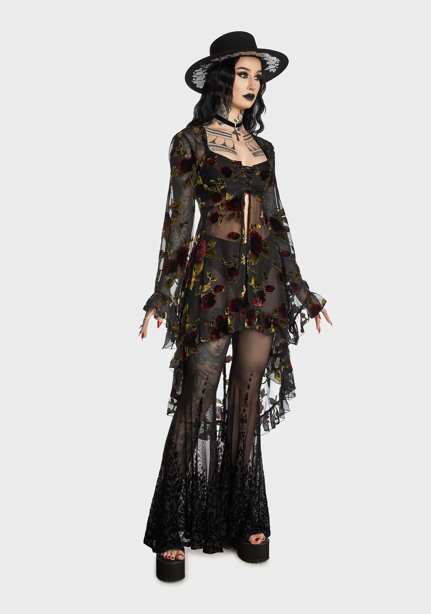 Befallen Romance Floral Duster sold by Dolls Kill product image thumbnail 5