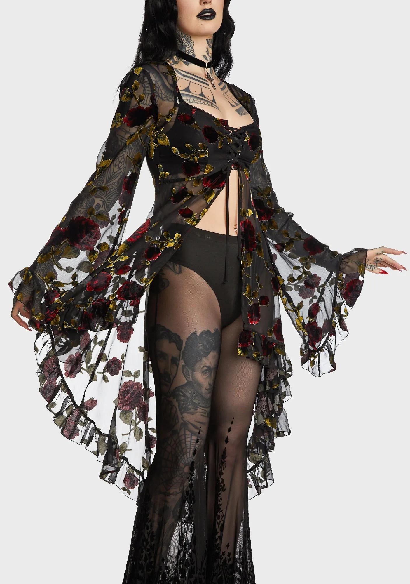 Befallen Romance Floral Duster sold by Dolls Kill product image thumbnail 2