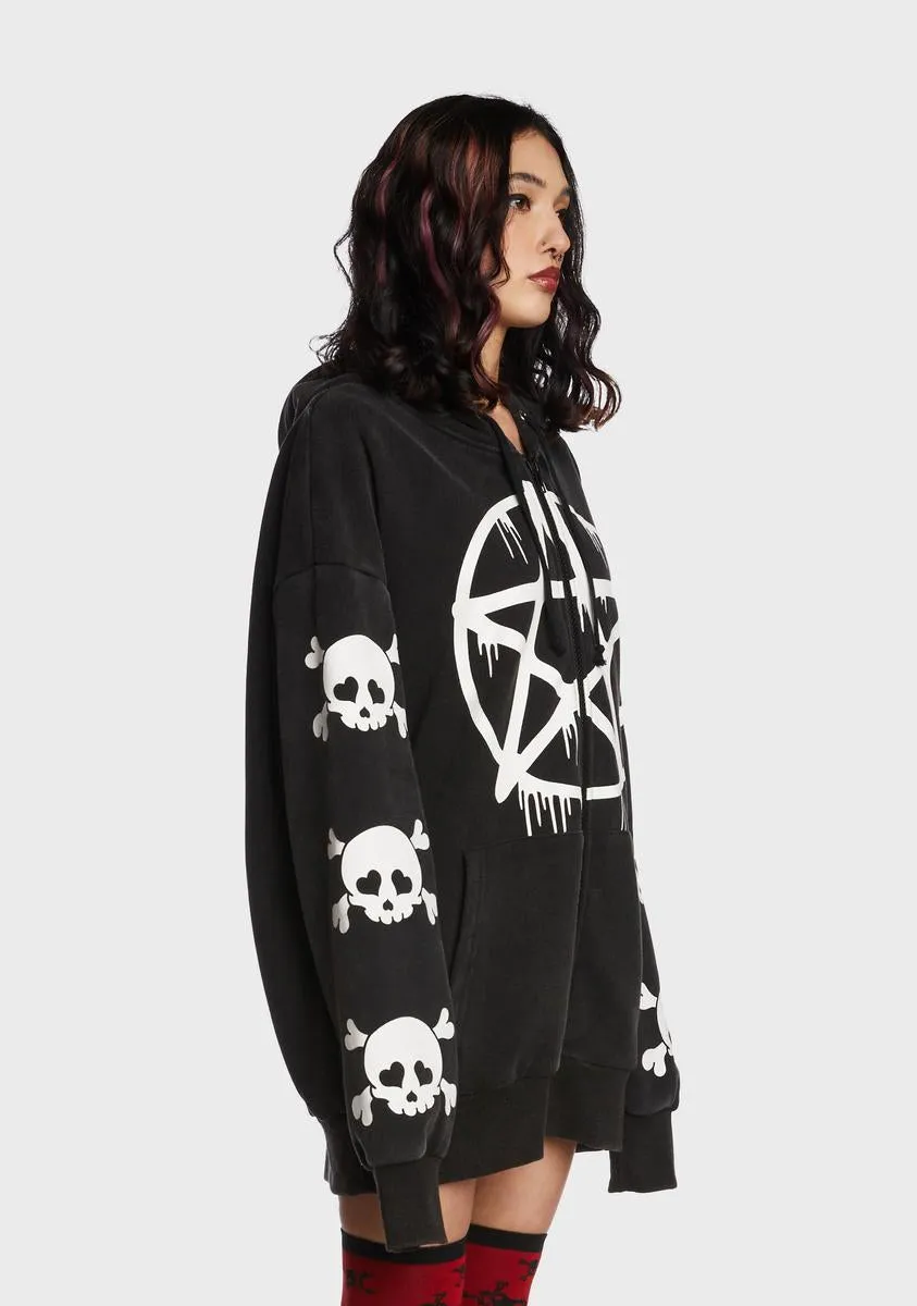 Malicious Contempt Oversized Hoodie sold by Dolls Kill product image thumbnail 3