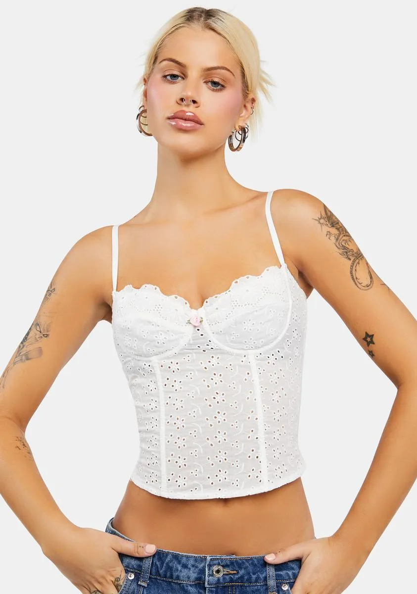 Tabi Cotton Lace Corset sold by Dolls Kill