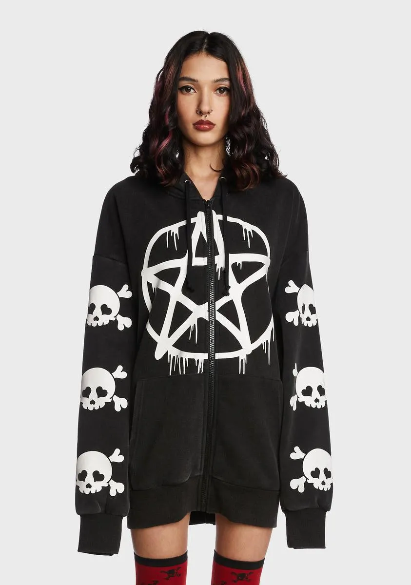 Malicious Contempt Oversized Hoodie sold by Dolls Kill
