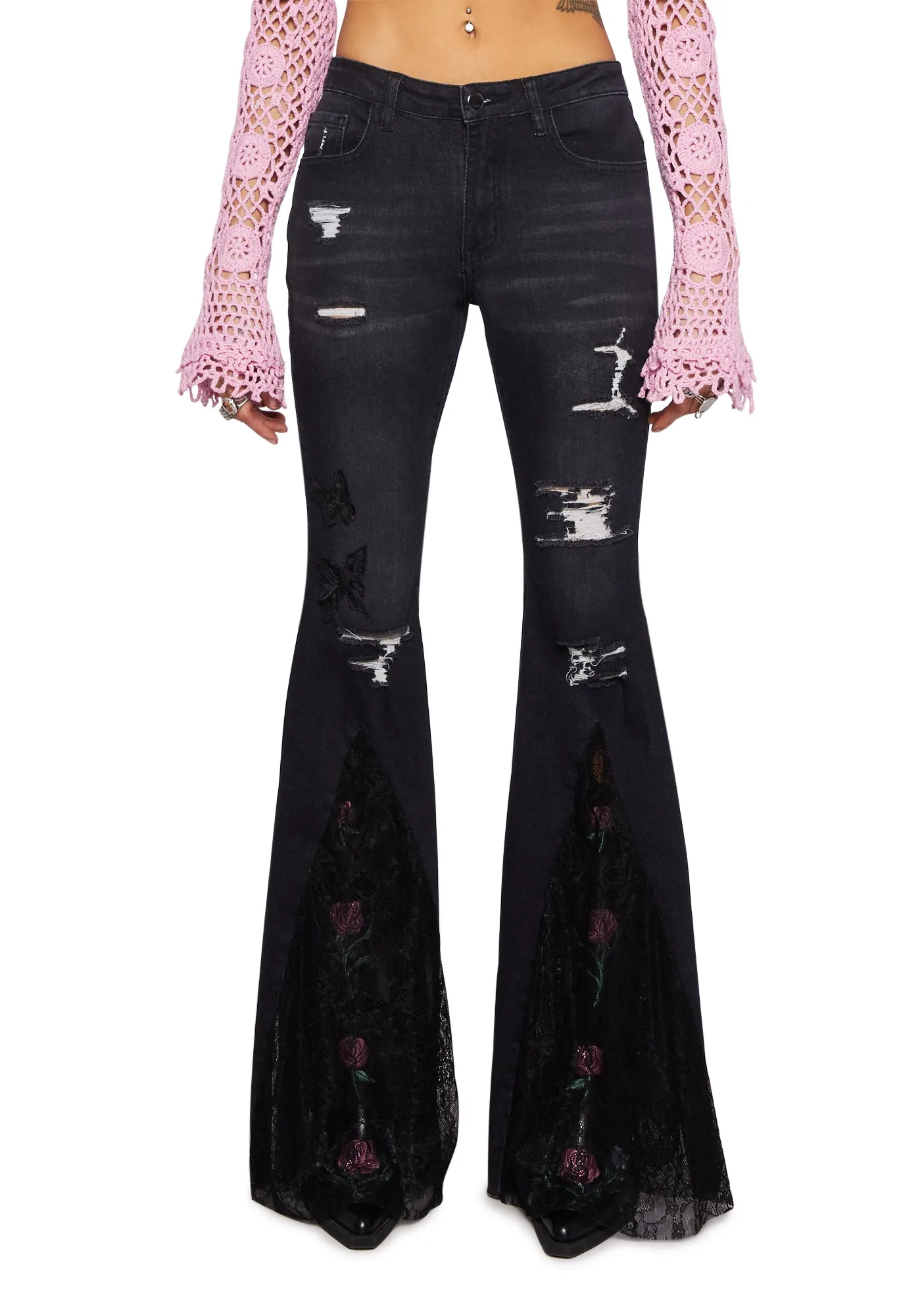 Chic Charisma Flare Pants sold by Dolls Kill