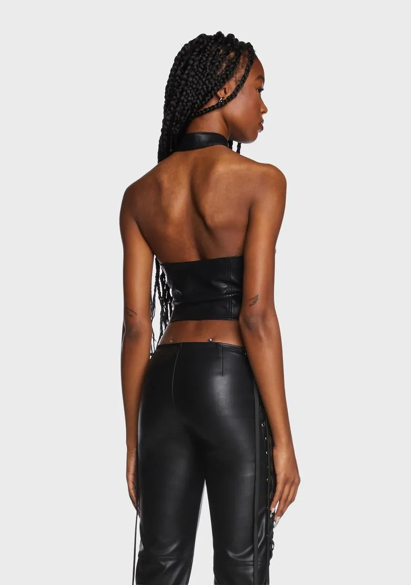 Lipstick Cubby One Shoulder Top sold by Dolls Kill