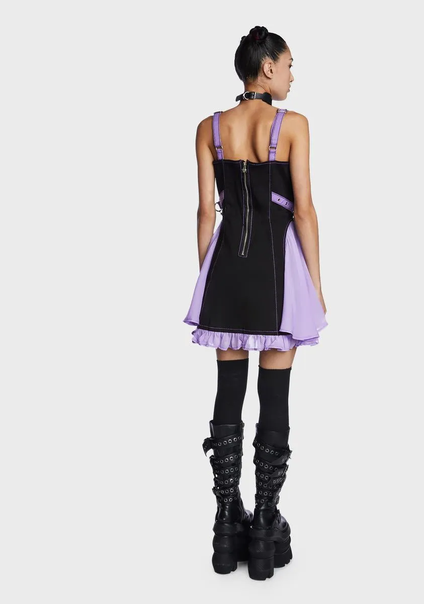 Lavender Chiffon Pleated Mini Dress sold by Dolls Kill product image thumbnail 5