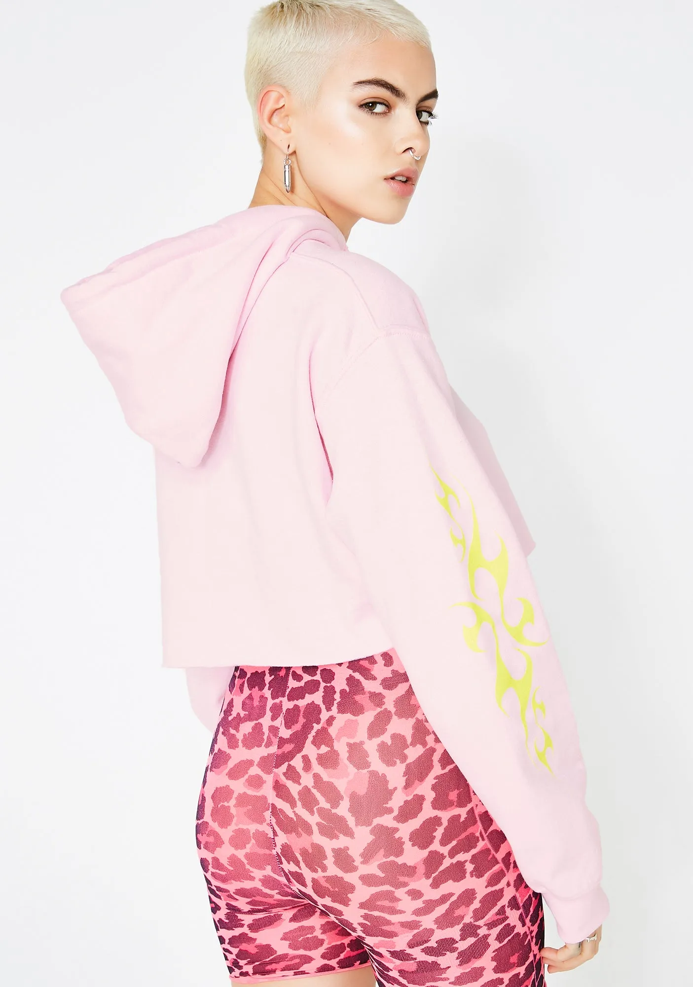 Whatever Cropped Hoodie sold by Dolls Kill product image thumbnail 4