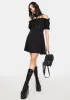 Gothic Collar Off The Shoulder Dress sold by Dolls Kill