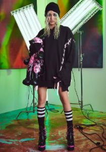 Dark Hearts N Hellions Lace Up Hoodie sold by Dolls Kill