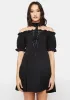 Gothic Collar Off The Shoulder Dress sold by Dolls Kill