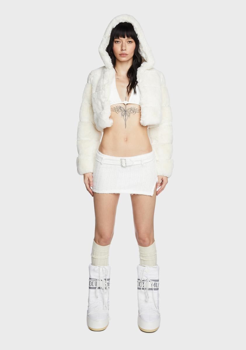 Diamond Dust Faux Fur Jacket sold by Dolls Kill product image thumbnail 3