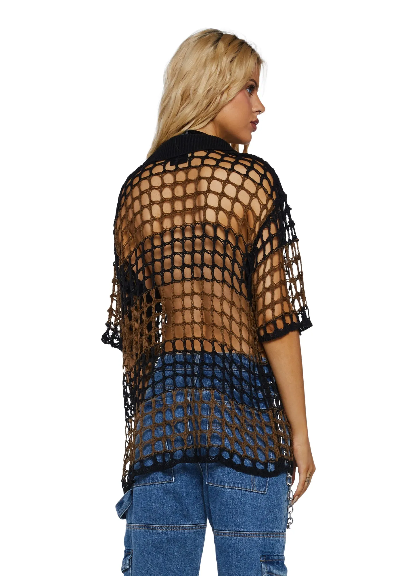 Darkness Open Knit Shirt sold by Dolls Kill product image thumbnail 4