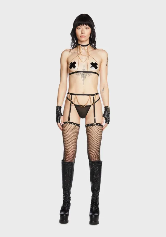 Chains Of Lust Lingerie Set sold by Dolls Kill