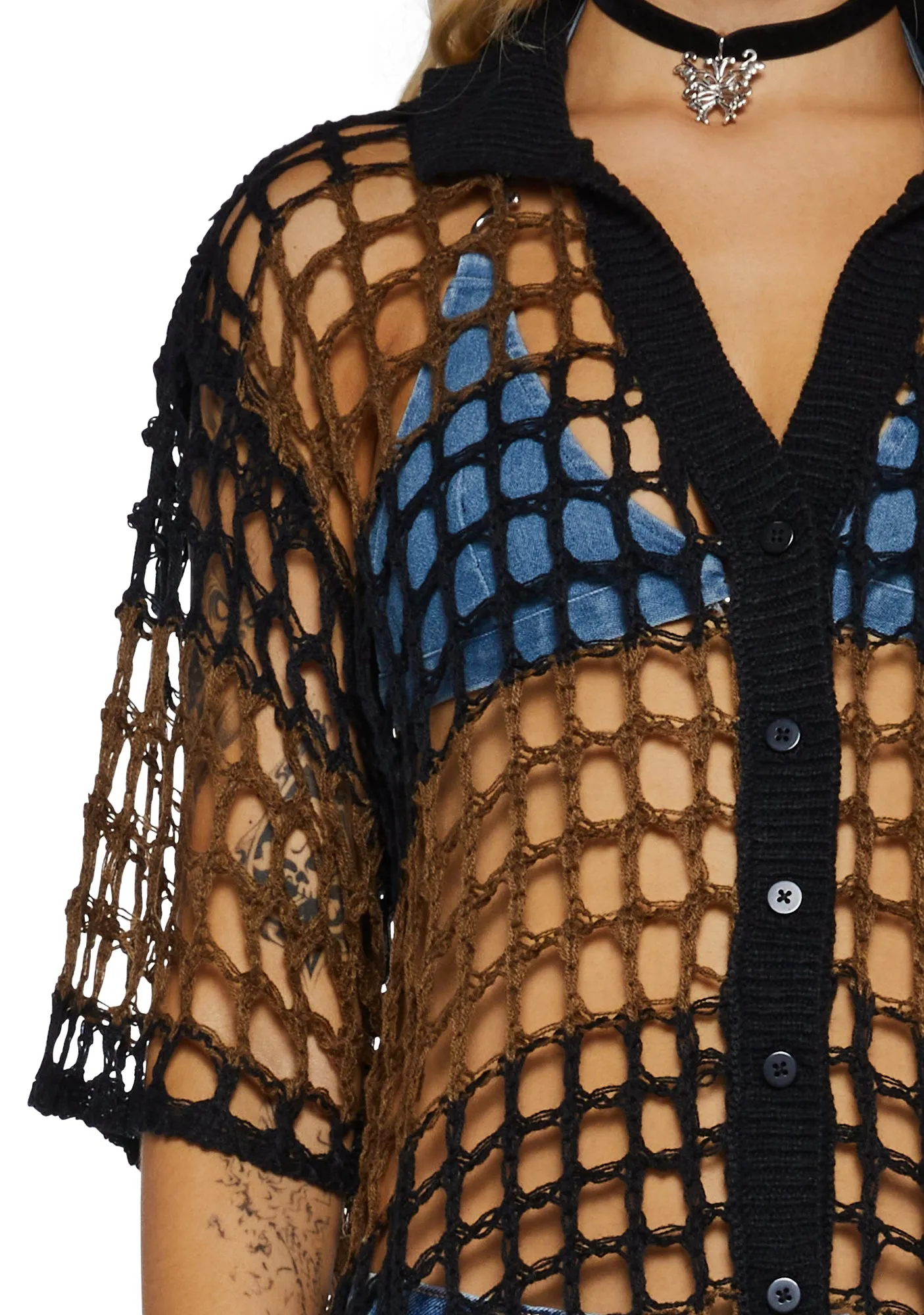 Darkness Open Knit Shirt sold by Dolls Kill product image thumbnail 5