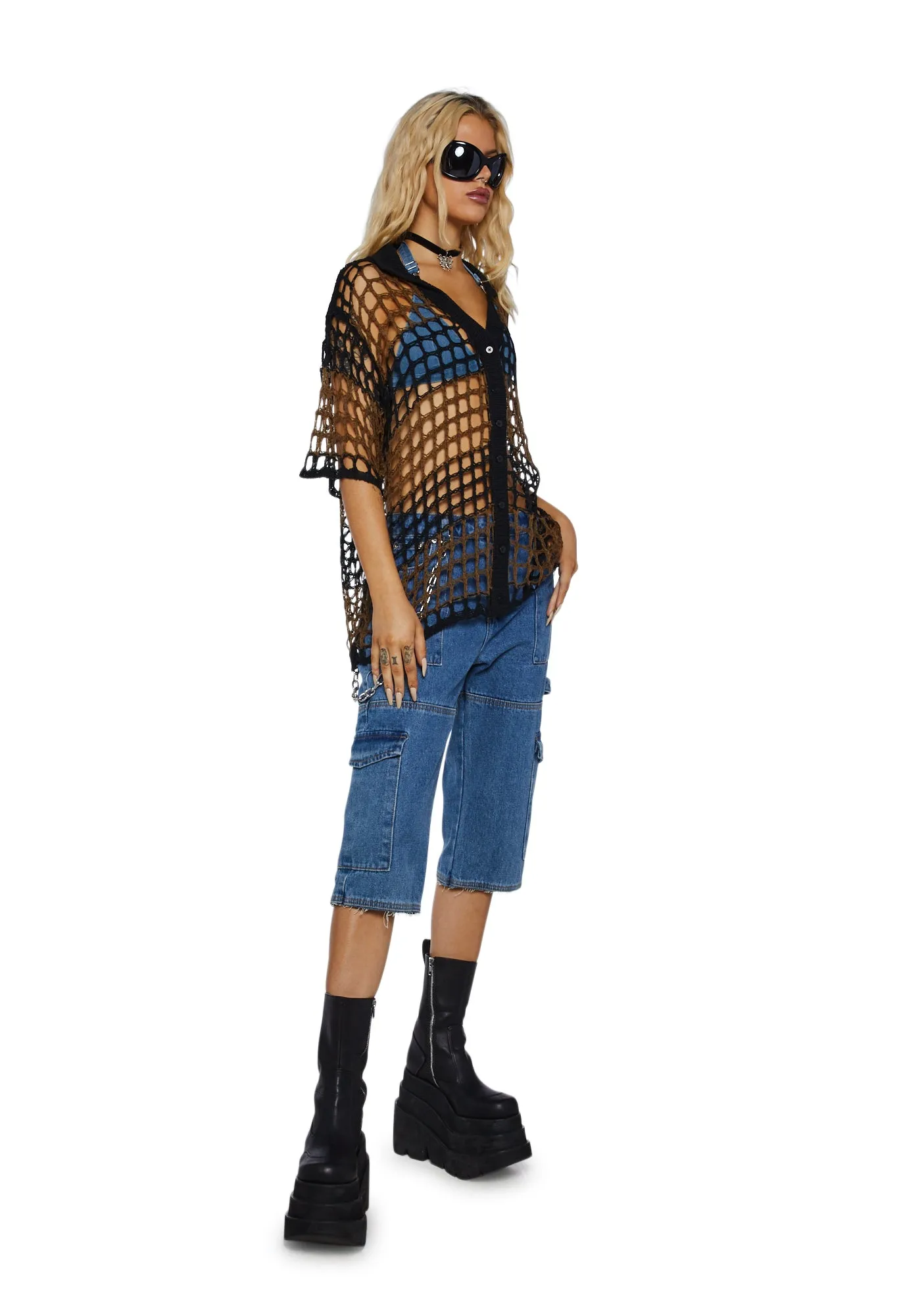 Darkness Open Knit Shirt sold by Dolls Kill product image thumbnail 2