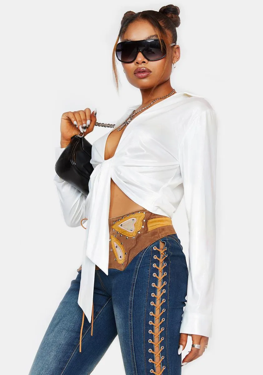 White Beau Top sold by Dolls Kill product image thumbnail 2