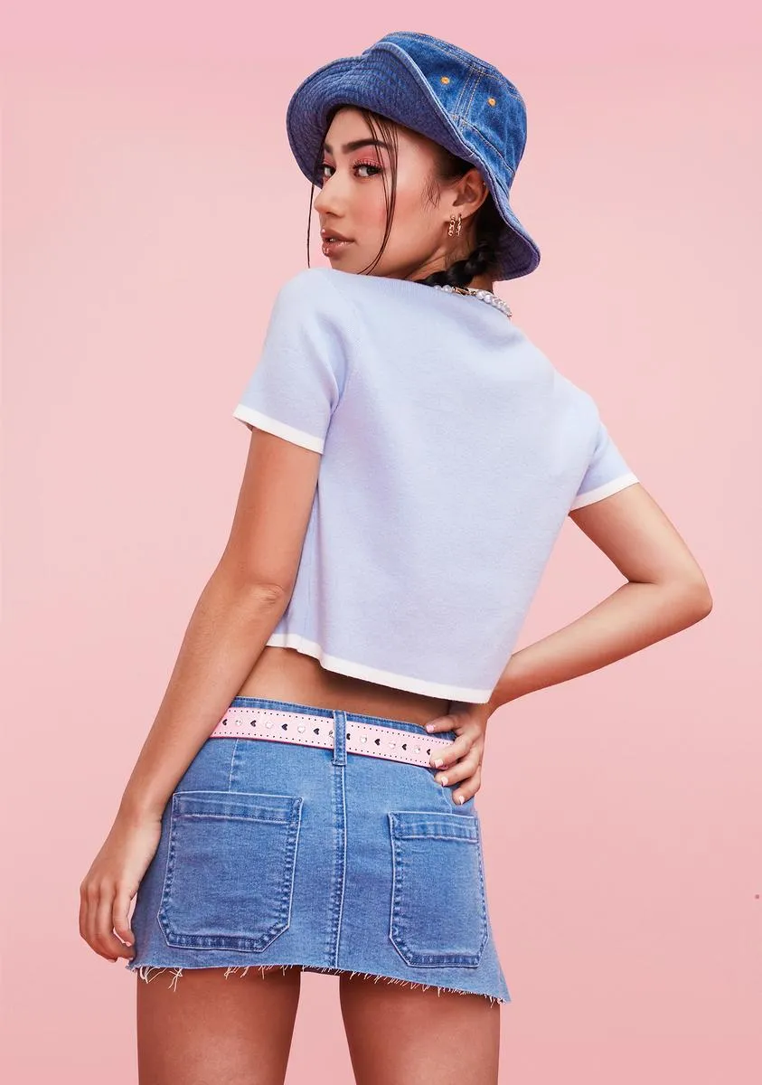 Sky Belong With Me Cropped Shirt Set sold by Dolls Kill product image thumbnail 4