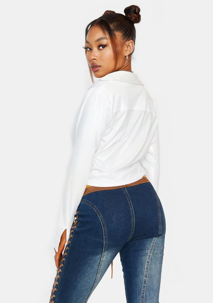 White Beau Top sold by Dolls Kill product image thumbnail 4