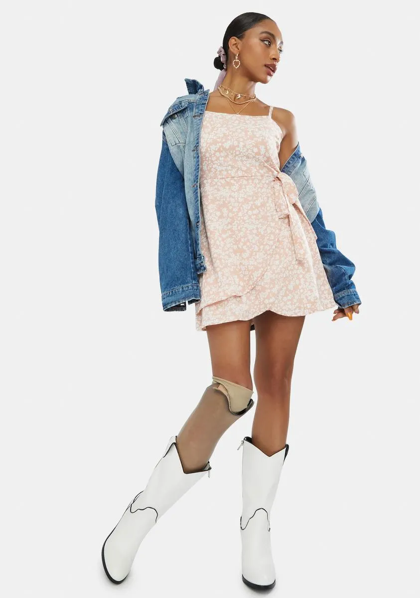 Broken Hearted Floral Wrap Mini Dress sold by Dolls Kill product image thumbnail 3