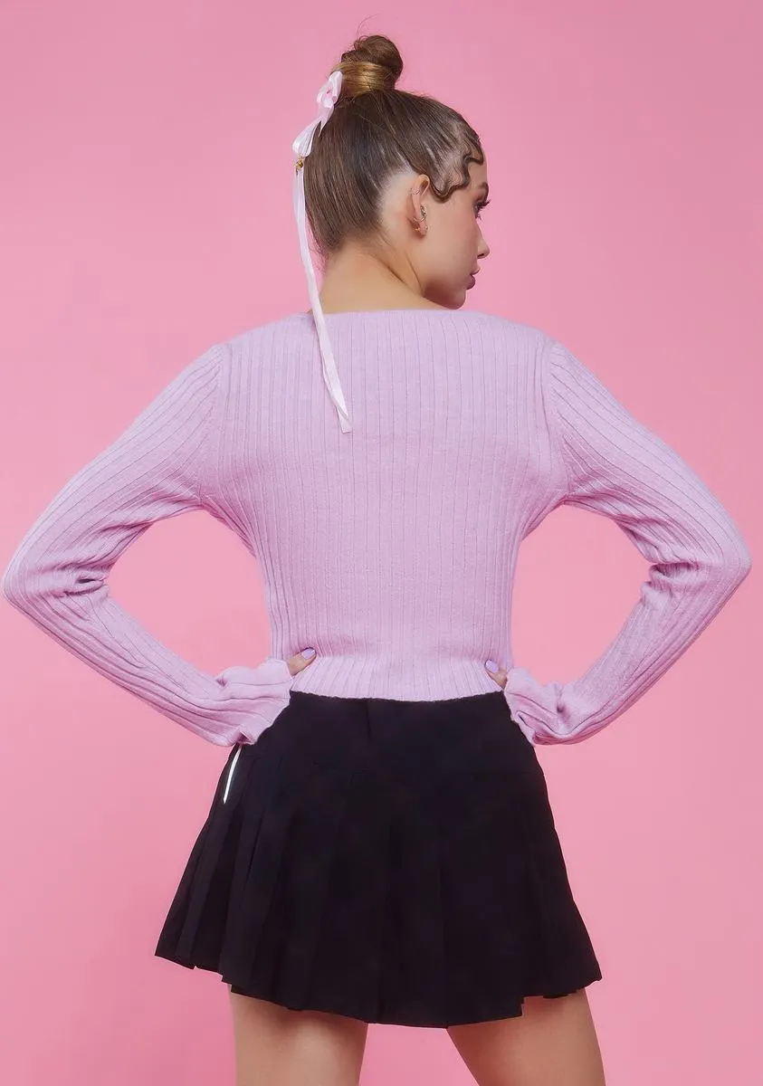 Heating Up Tie Front Cardigan sold by Dolls Kill product image thumbnail 4