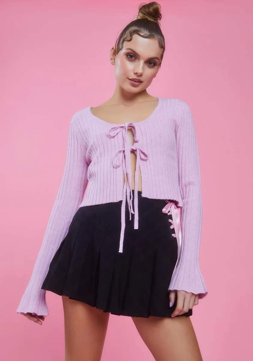 Heating Up Tie Front Cardigan sold by Dolls Kill