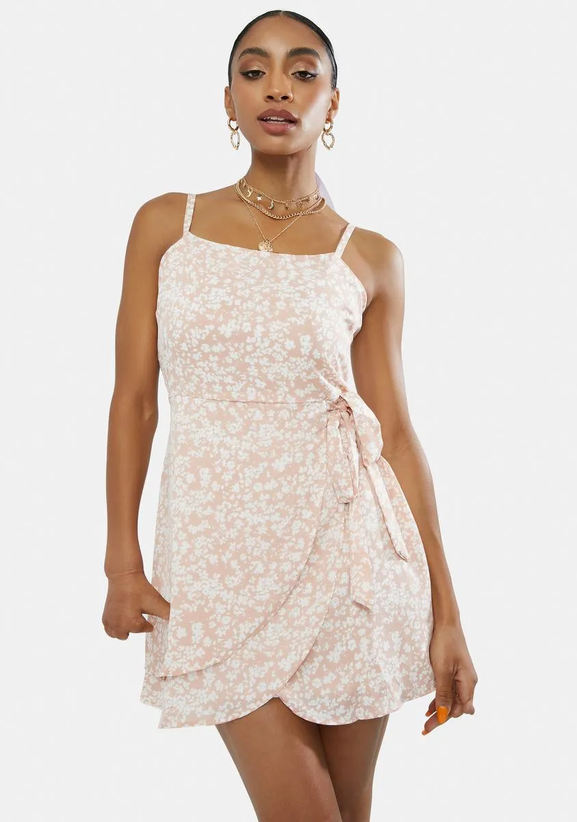 Broken Hearted Floral Wrap Mini Dress sold by Dolls Kill