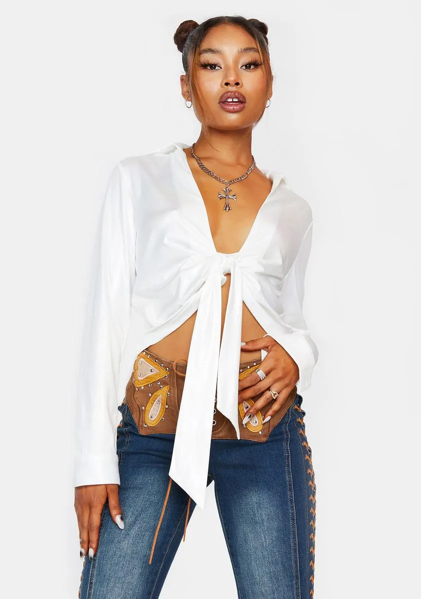 White Beau Top sold by Dolls Kill