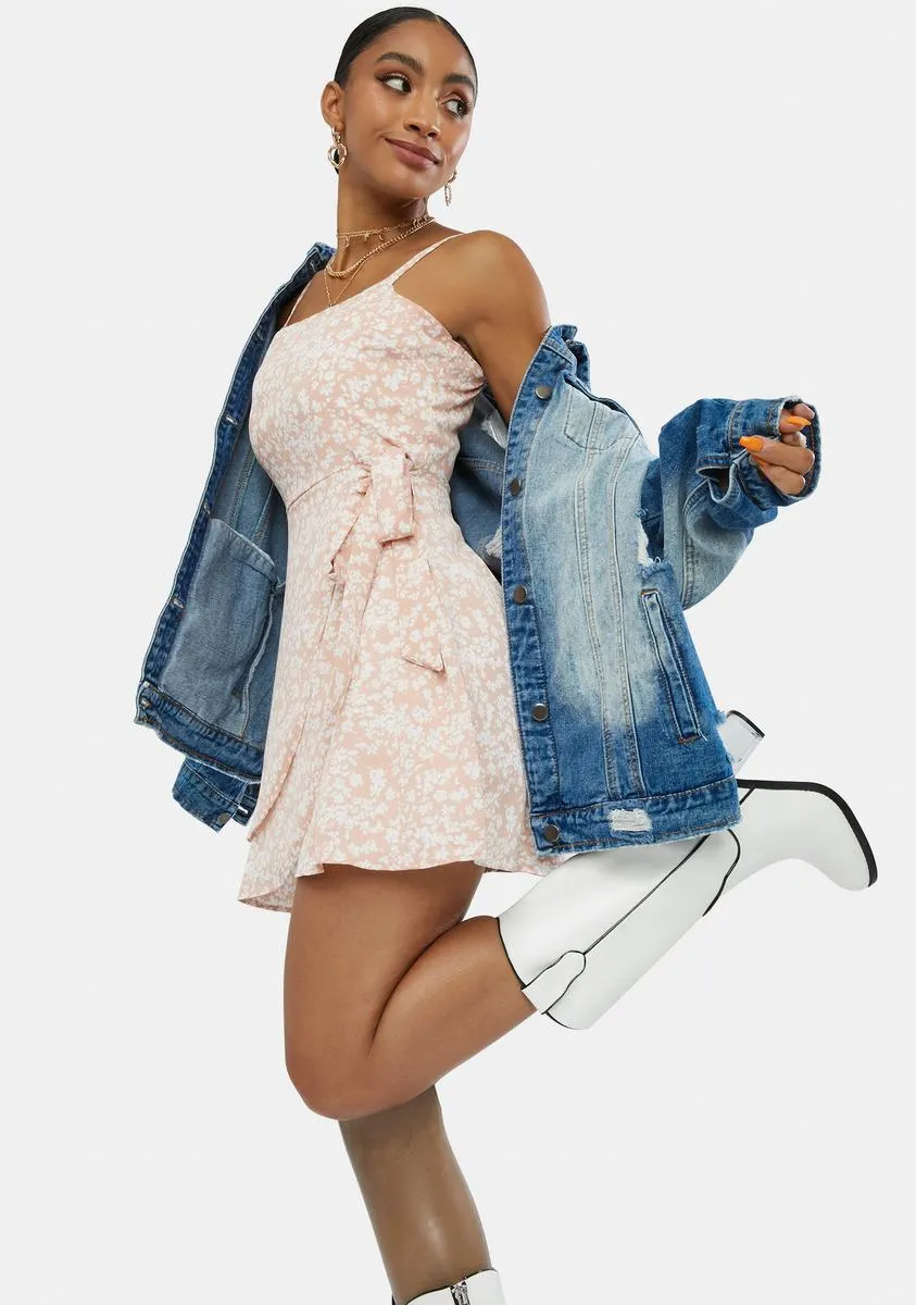 Broken Hearted Floral Wrap Mini Dress sold by Dolls Kill product image thumbnail 2