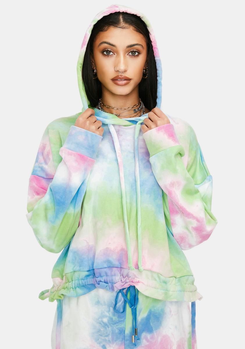 Tease Me Tie Dye Hoodie sold by Dolls Kill