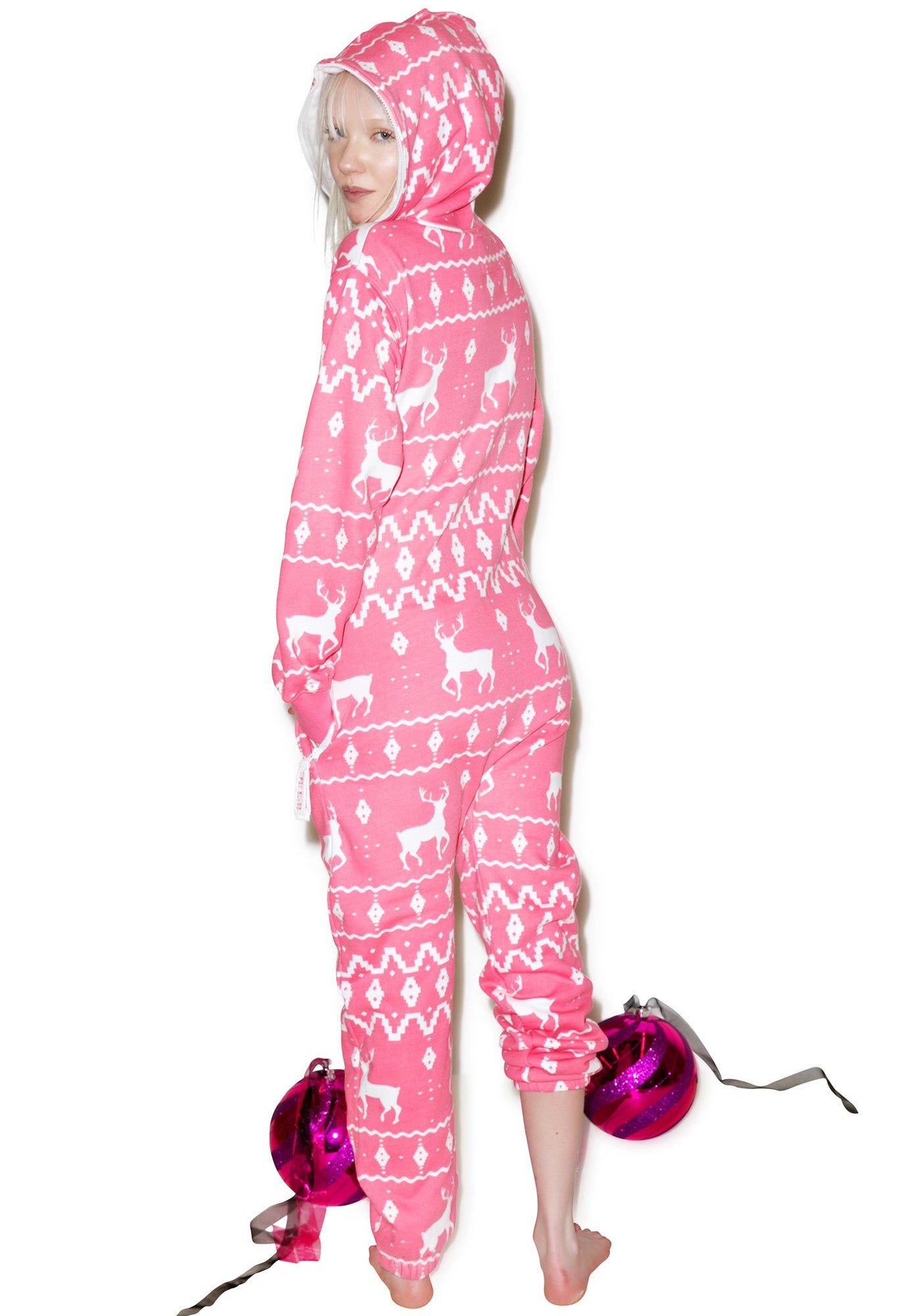 Pink Fair Isle Jumpsuit sold by Dolls Kill product image thumbnail 2