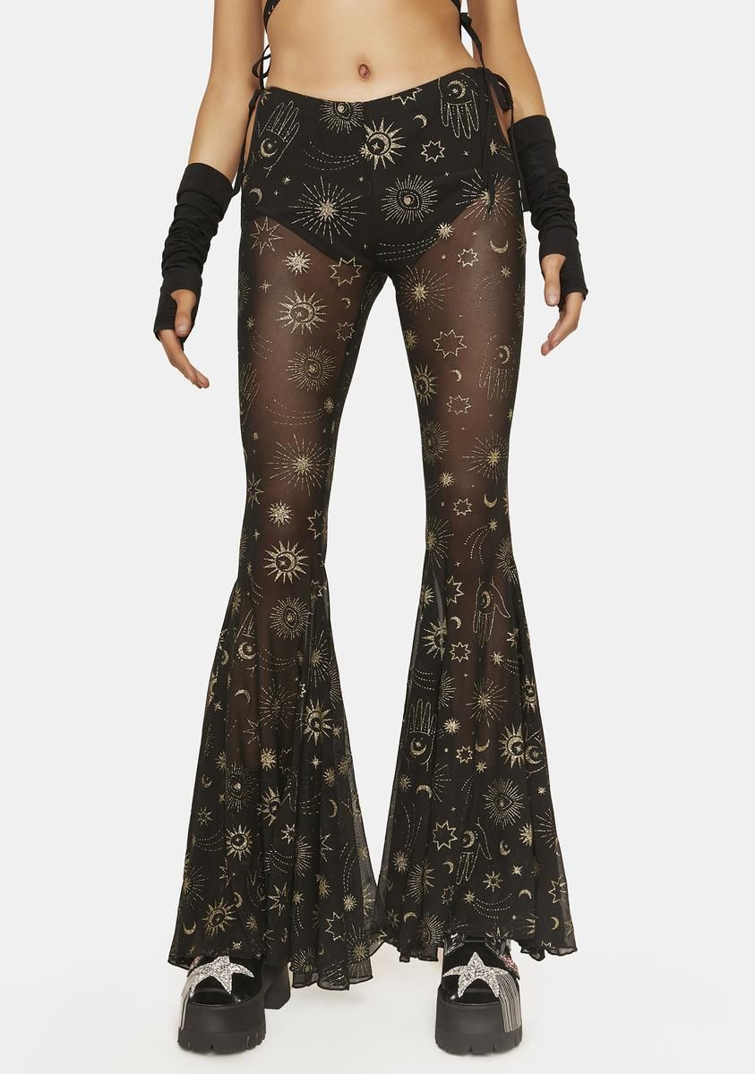 Cosmic Alchemist Mesh Flares sold by Dolls Kill product image thumbnail 4