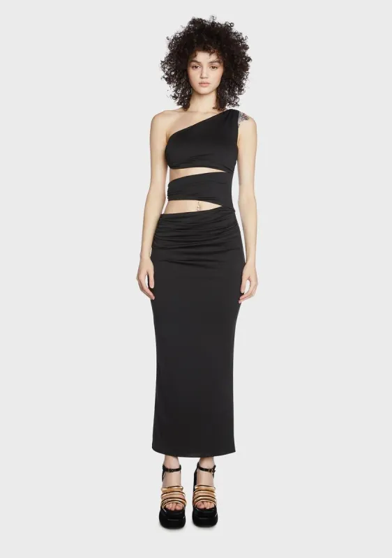 Ring Detail Cutout Maxi Dress sold by Dolls Kill