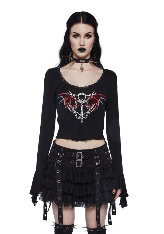 No Reflection Long Sleeve Top sold by Dolls Kill