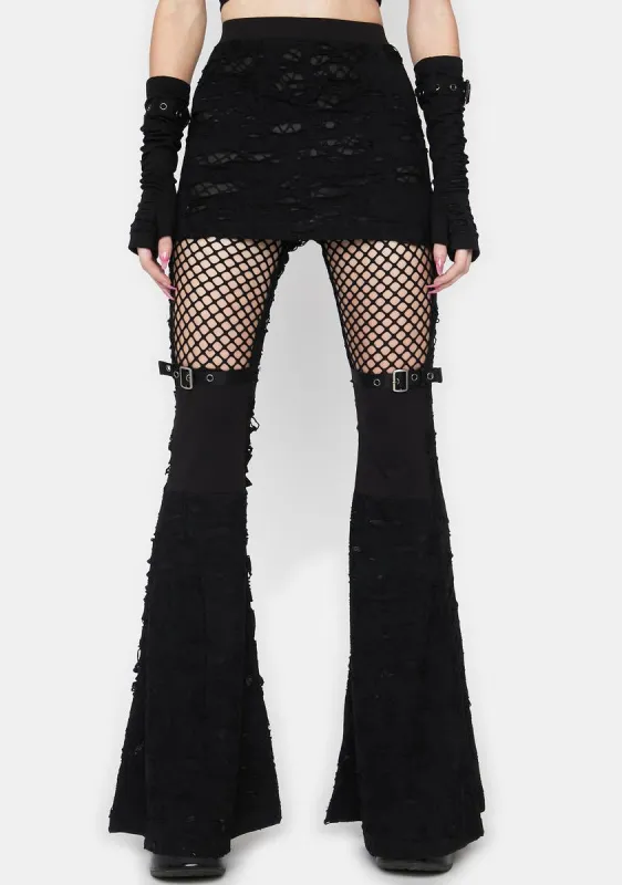 Gothic Flare Long Pants sold by Dolls Kill