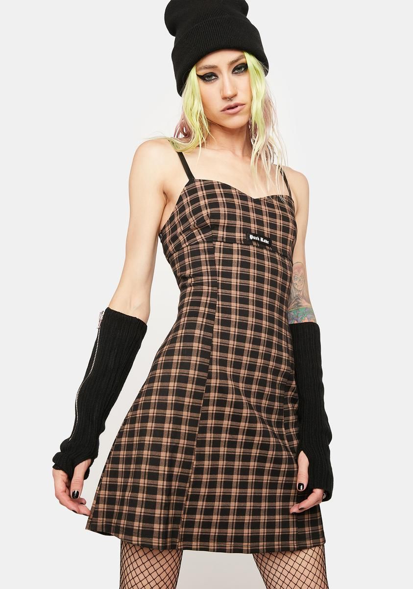Future Gothic Series Plaid Slip Dress sold by Dolls Kill product image thumbnail 2