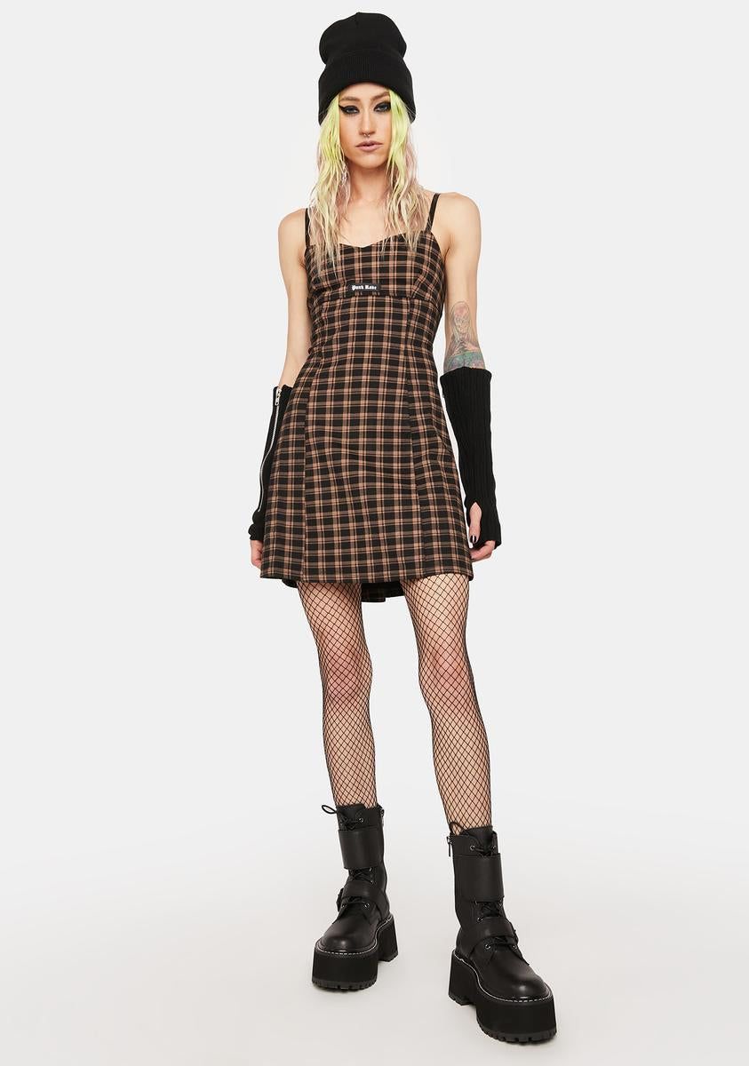 Future Gothic Series Plaid Slip Dress sold by Dolls Kill product image thumbnail 3
