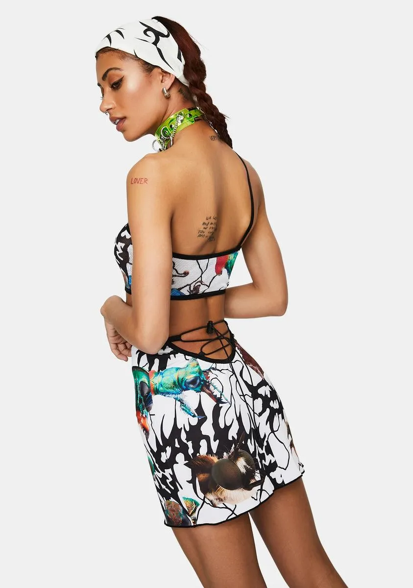 Mesh One Shoulder Crop Top sold by Dolls Kill product image thumbnail 4