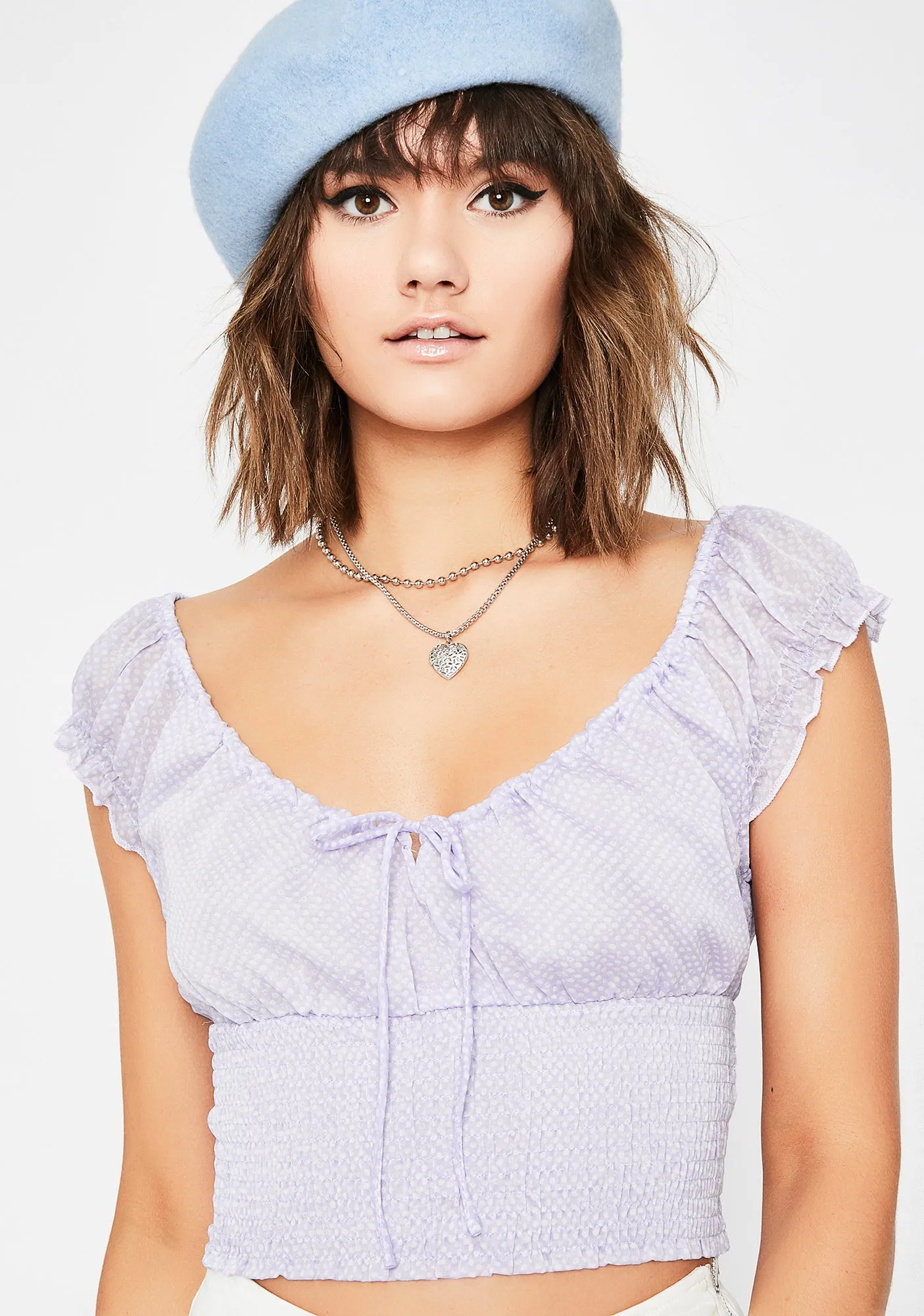 Pretty N' Prissy Ruched Top sold by Dolls Kill