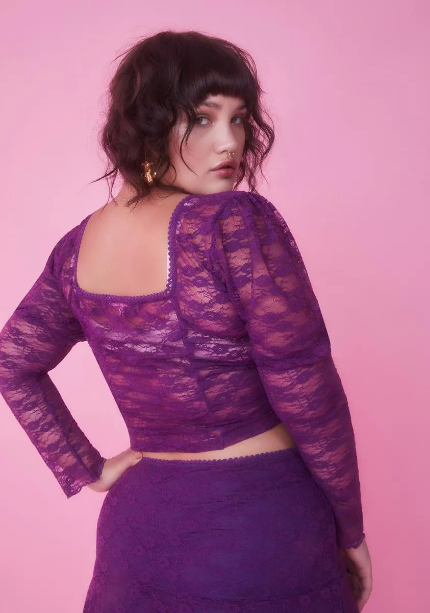 Plus This Provincial Life Lace Crop Top sold by Dolls Kill product image thumbnail 4