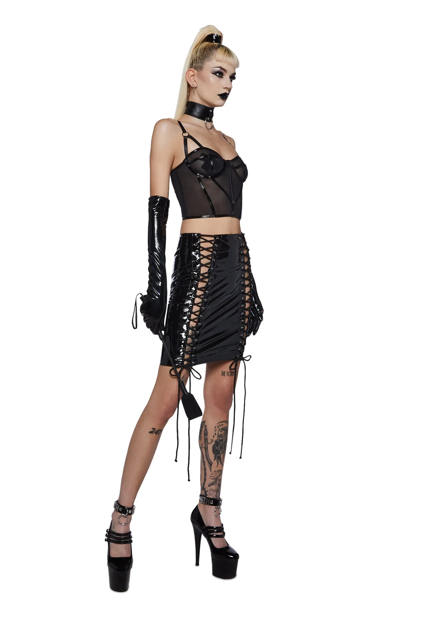 Daring Desires Mesh Corset Top sold by Dolls Kill product image thumbnail 2
