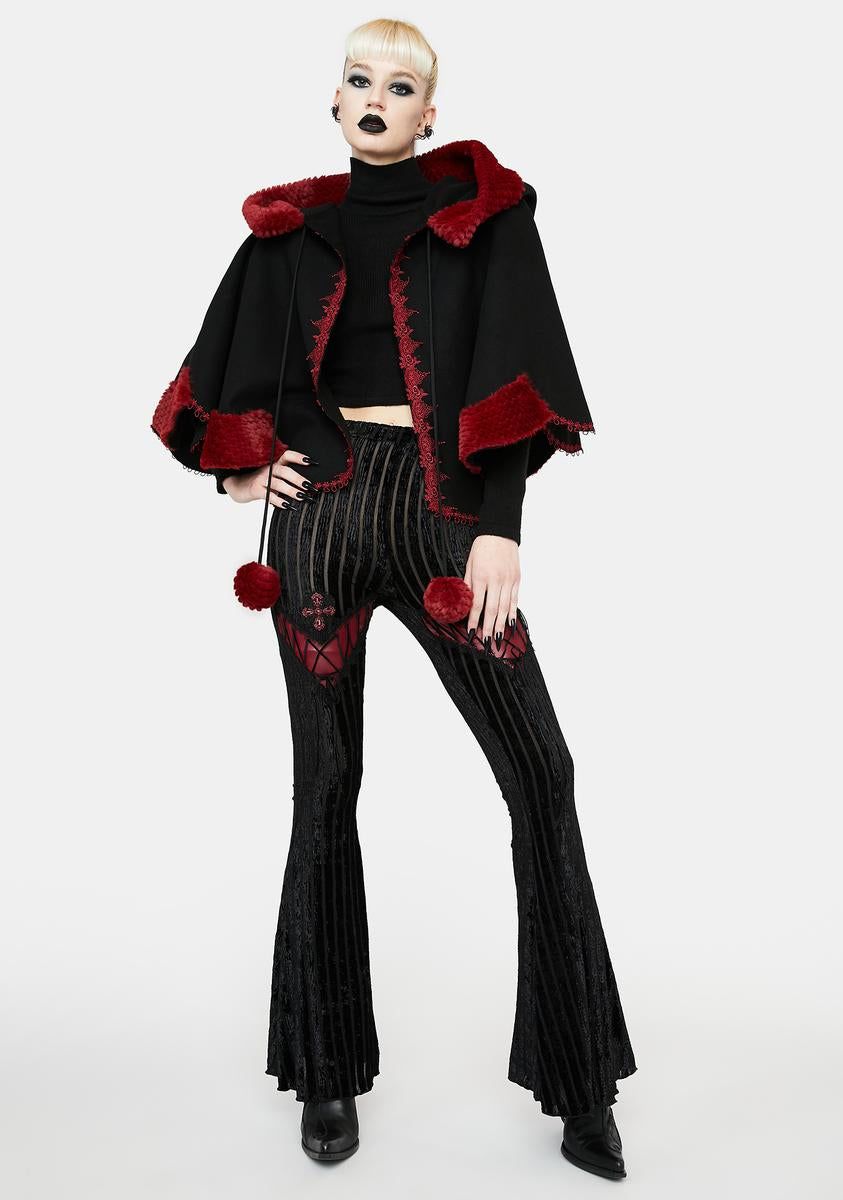 Black Red Short Cloak sold by Dolls Kill product image thumbnail 3