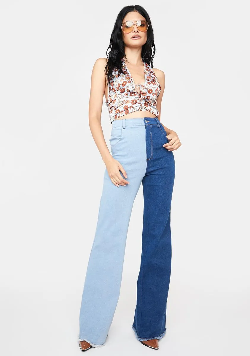 Eyes On The Prize Two Tone Denim Jeans sold by Dolls Kill product image thumbnail 3