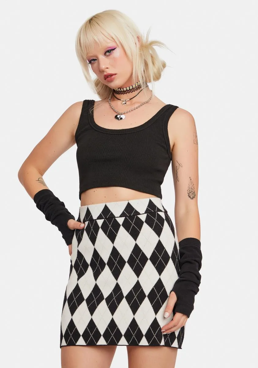 Dark Sleek Stunt Argyle Mini Skirt sold by Dolls Kill product image thumbnail 2