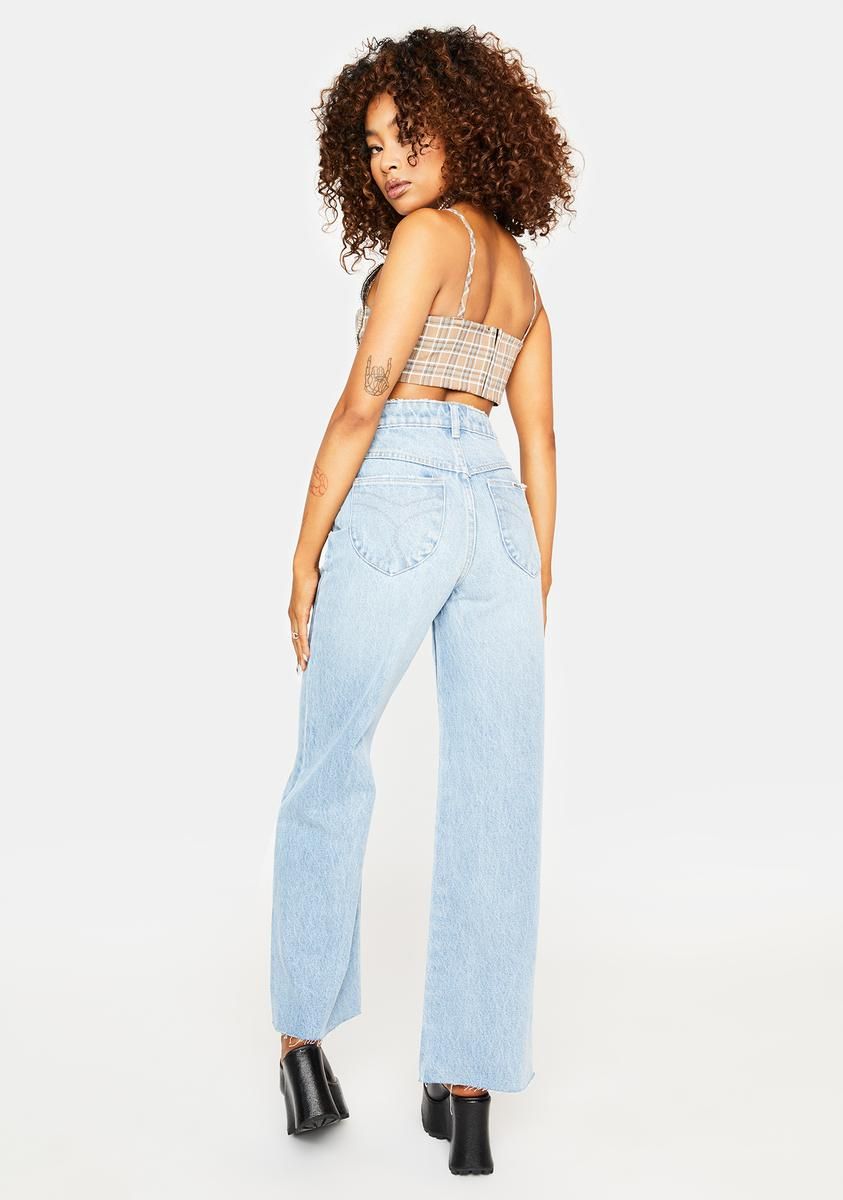 Paris Blue Sailor Long Wide Leg Jeans sold by Dolls Kill product image thumbnail 4