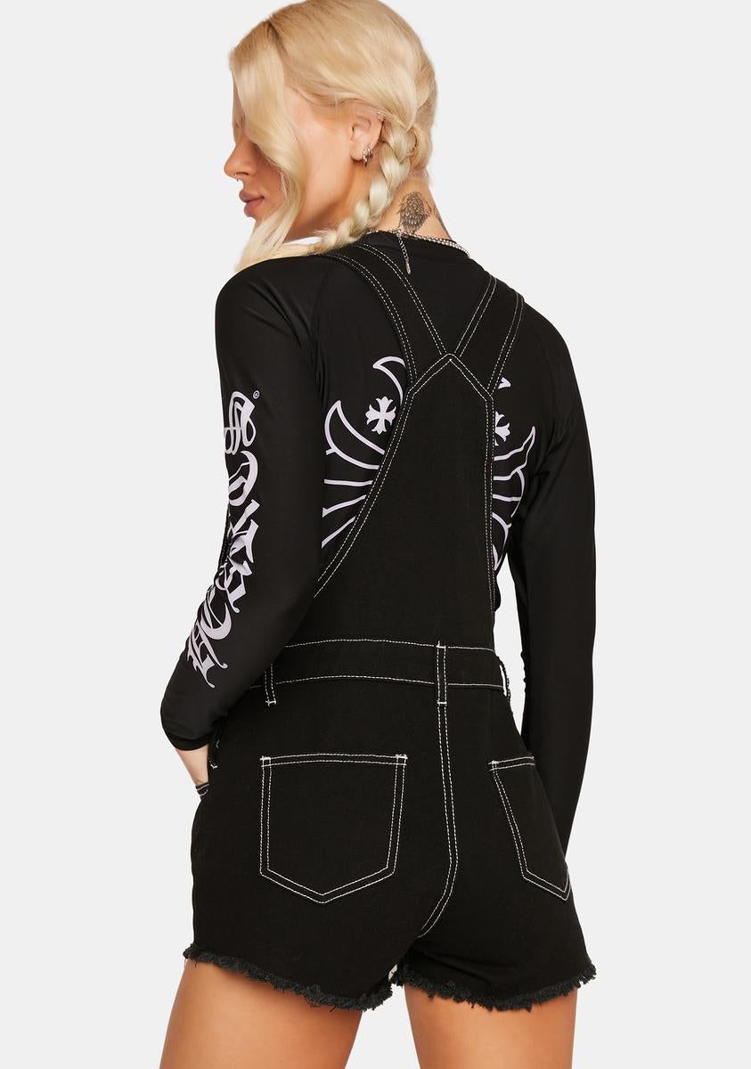 Dungaree Denim Romper sold by Dolls Kill product image thumbnail 4