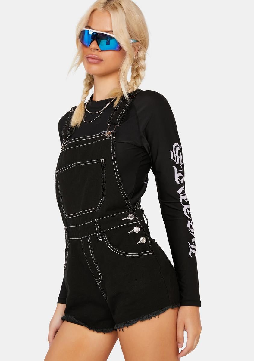 Dungaree Denim Romper sold by Dolls Kill product image thumbnail 2